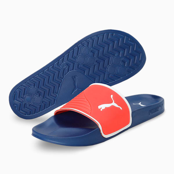 Leadcat 2.0 Shower Men's Slides, Puma Red-Puma White-Blazing Blue, extralarge-IND