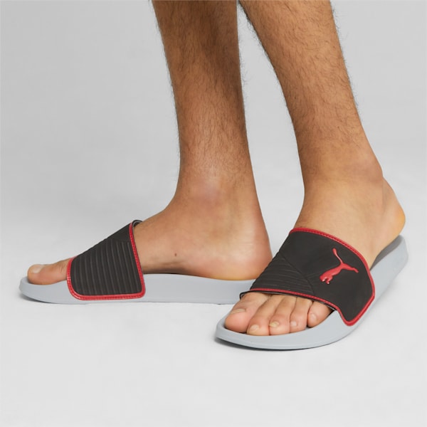 Leadcat 2.0 Shower Men's Slides, PUMA Black-For All Time Red-Cool Mid Gray, extralarge-IND