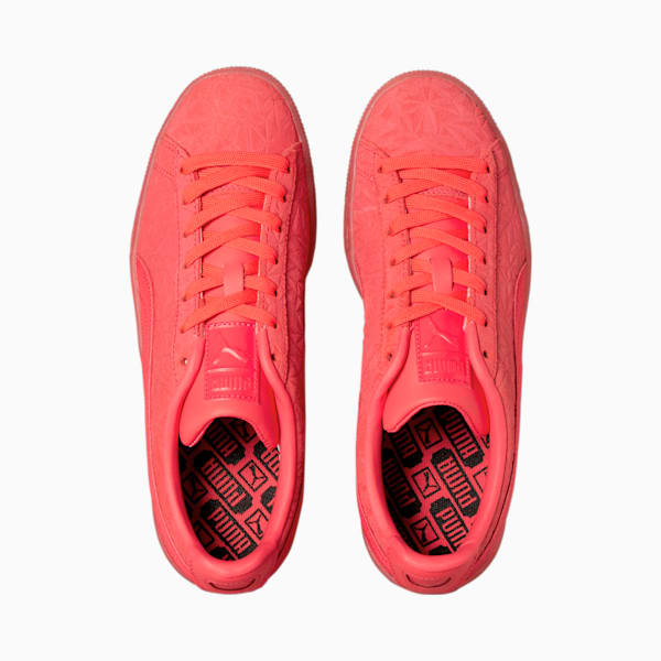 Suede Triplex Mono Men's Sneakers, Sunblaze-Paradise Pink-Persian Red, extralarge