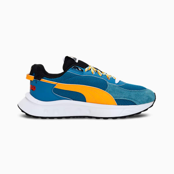PUMA x Garfield Wild Rider Unisex Sneakers, Dark Cheddar-Vallarta Blue, extralarge-IND