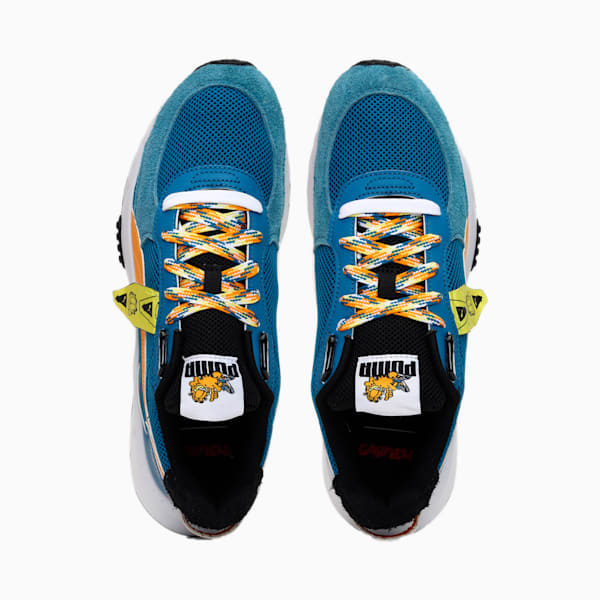 PUMA x Garfield Wild Rider Unisex Sneakers, Dark Cheddar-Vallarta Blue, extralarge-IND