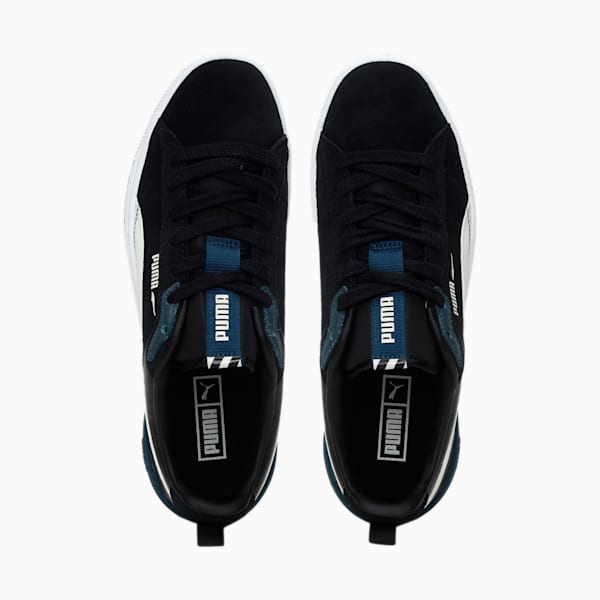 Suede Bloc Padded Unisex Sneakers, Puma Black-Ivory Glow, extralarge-IND