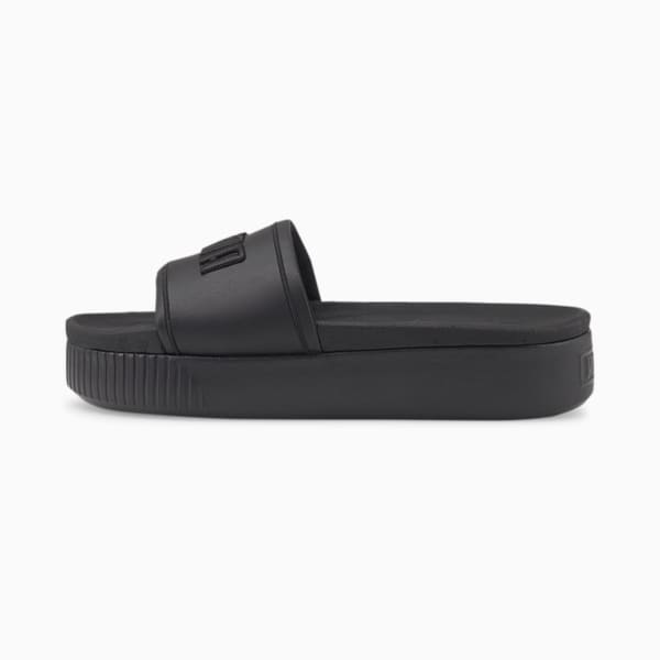 Sandalias de mujer con plataforma, Puma Black, extralarge