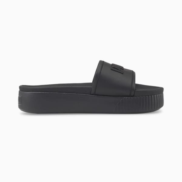 Sandalias de mujer con plataforma, Puma Black, extralarge