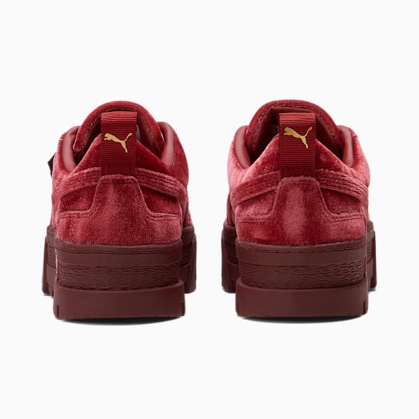 Mayze Velvet Women's Sneakers, Tibetan Red-Puma Team Gold, extralarge