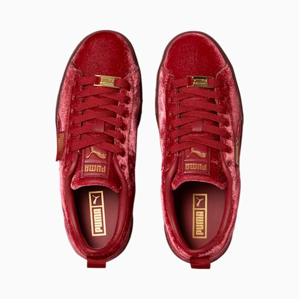 Mayze Velvet Women's Sneakers, Tibetan Red-Puma Team Gold, extralarge