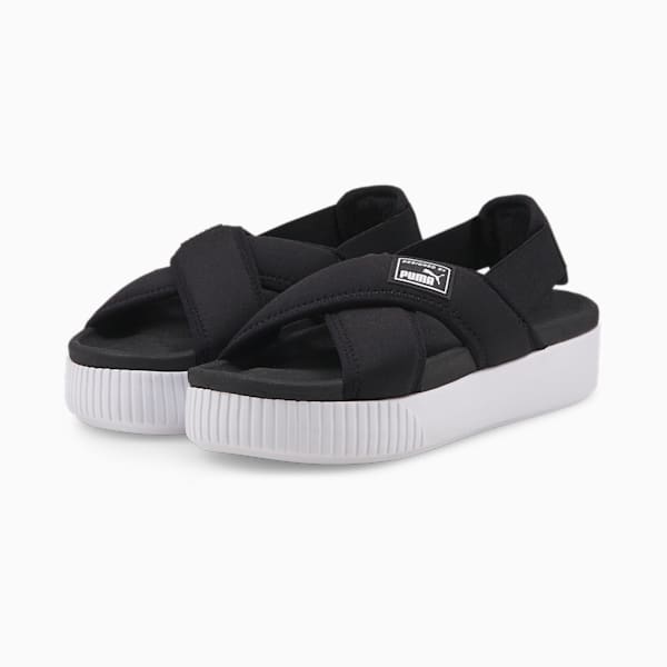 ウィメンズ プラットフォーム サンダル, Puma Black-Puma White