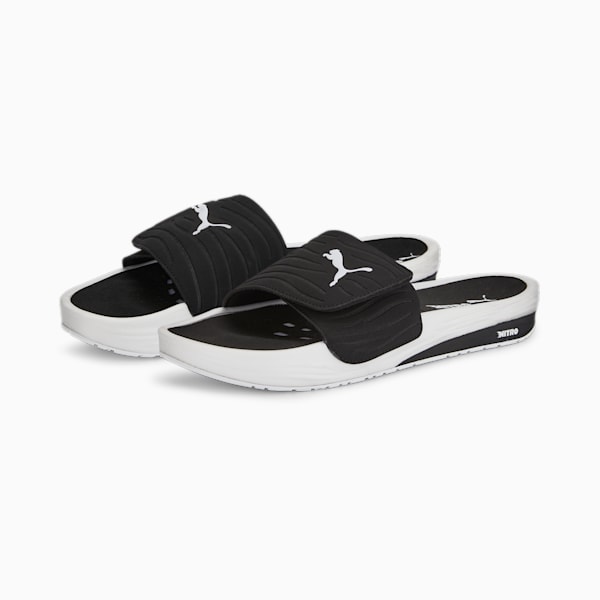 Nitrocat V Unisex Slides, Puma Black-Puma White, extralarge-IND