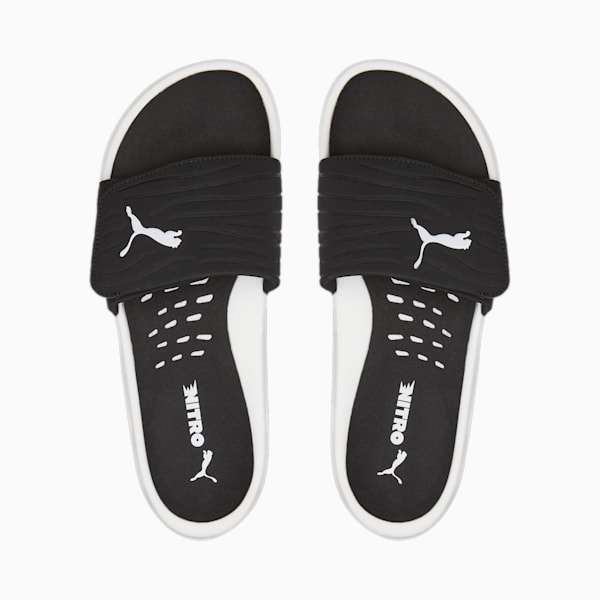Nitrocat V Unisex Slides, Puma Black-Puma White, extralarge-IND