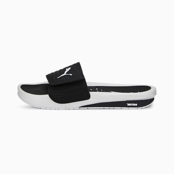 Nitrocat V Unisex Slides, Puma Black-Puma White, extralarge-IND