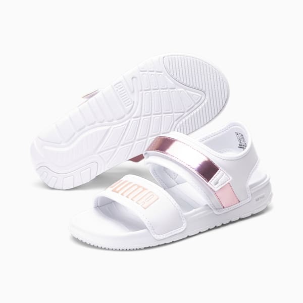 SoftRide Sandal Iri Big Kids, Puma White-Winsome Orchid, extralarge