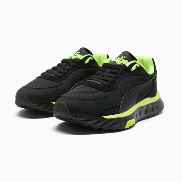 Tenis para hombre Wild Rider PUMA x LAMEO BALL, Puma Black-Puma Black, extralarge