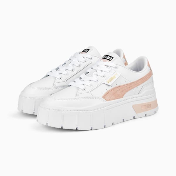 Mayze Stack Women's Sneakers, Puma White-Rose Quartz, extralarge-IND