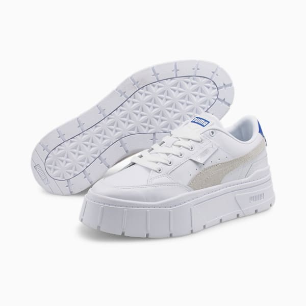 Mayze Stack Women's Sneakers, PUMA White-Royal Sapphire, extralarge-IND