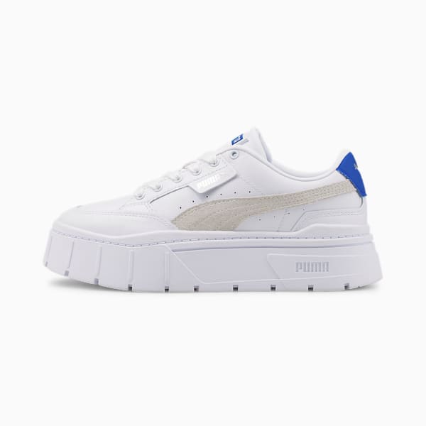 Mayze Stack Women's Sneakers, PUMA White-Royal Sapphire, extralarge-IND