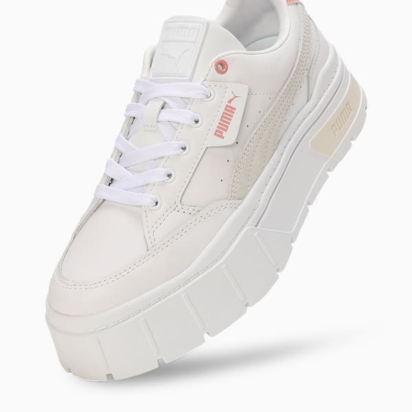 Mayze Stack Women's Sneakers, PUMA White-Future Pink, extralarge-IND