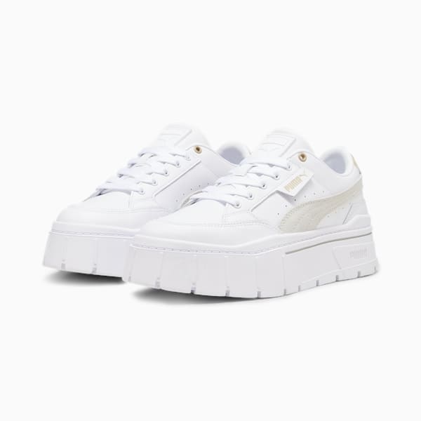 Mayze Stack Sneakers Women, PUMA White-Sedate Gray, extralarge-GBR