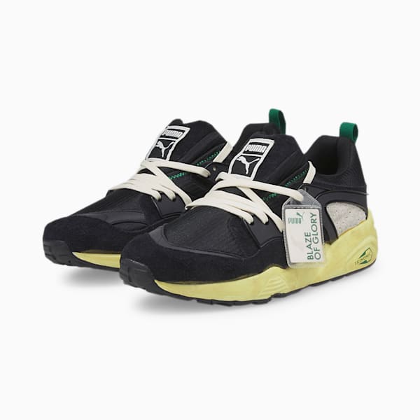 Blaze of Glory The NeverWorn Sneakers, Puma Black-Whisper White-Mellow Yellow, extralarge