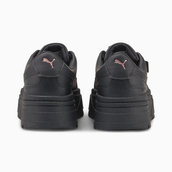 Mayze Stack Leather Women's Sneakers, Puma Black, extralarge-IND