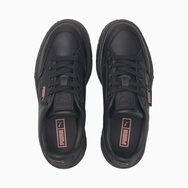 ウィメンズ メイズ スタック レザー スニーカー, Puma Black, extralarge-JPN