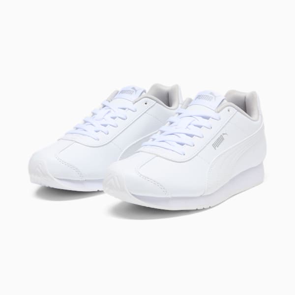 Chaussures Turin 3 Enfant et Adolescent, Puma White-Puma White, extralarge