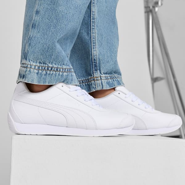 Chaussures Turin 3 Enfant et Adolescent, Puma White-Puma White, extralarge