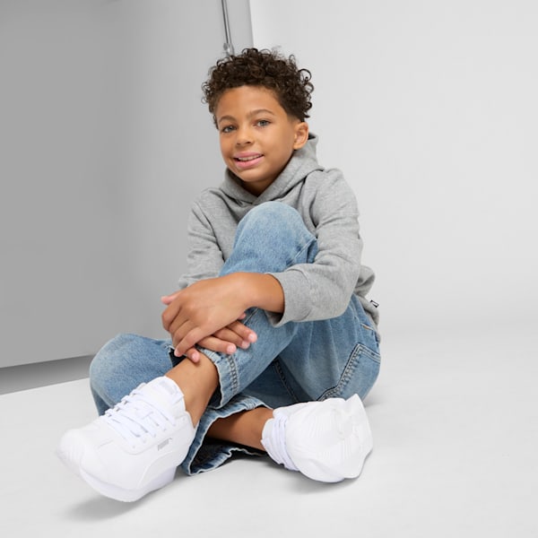 Chaussures Turin 3 Enfant et Adolescent, Puma White-Puma White, extralarge