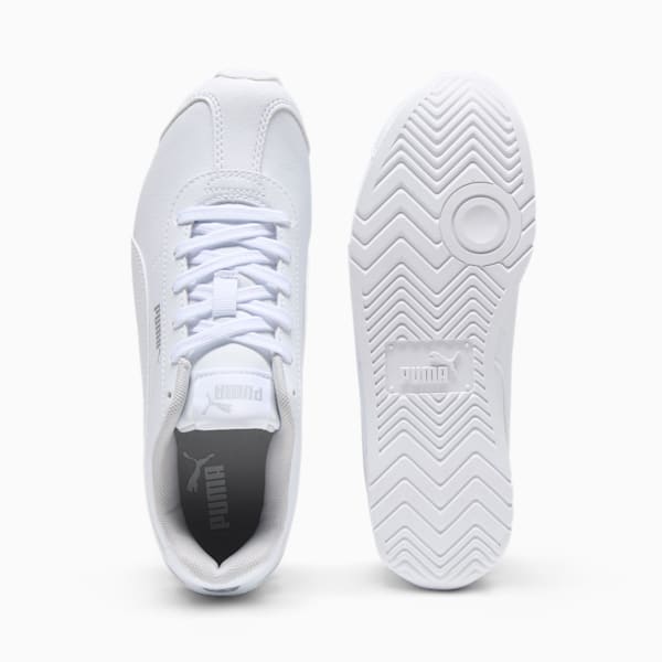 Chaussures Turin 3 Enfant et Adolescent, Puma White-Puma White, extralarge