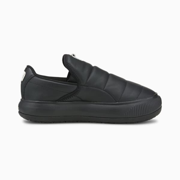 ウィメンズ スウェード マユ スリッポン LTH, Puma Black-Pristine, extralarge-JPN