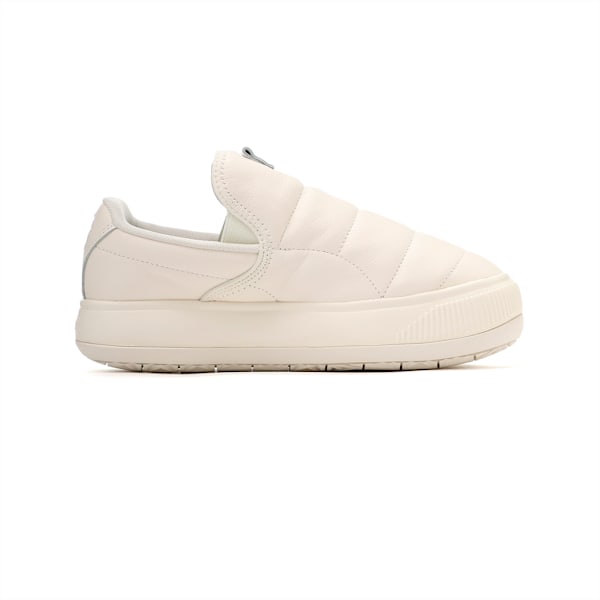 Suede Mayu Slip-On Leather Women's Shoes, Marshmallow-Puma White