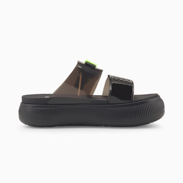 Sandalias de natación para mujer Suede Mayu Pop, Puma Black-Fizzy Light, extralarge