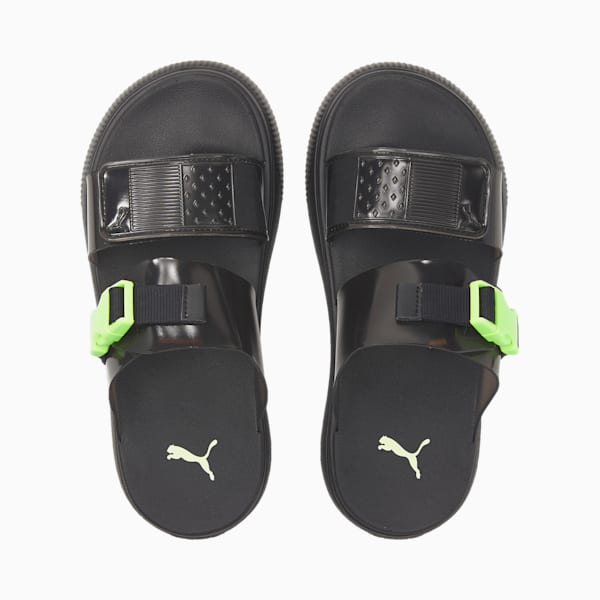 Sandalias de natación para mujer Suede Mayu Pop, Puma Black-Fizzy Light, extralarge