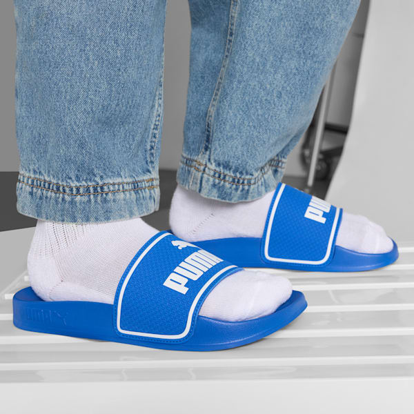 Leadcat 2.0 Slides Big Kids, Vivid Blue-PUMA White, extralarge