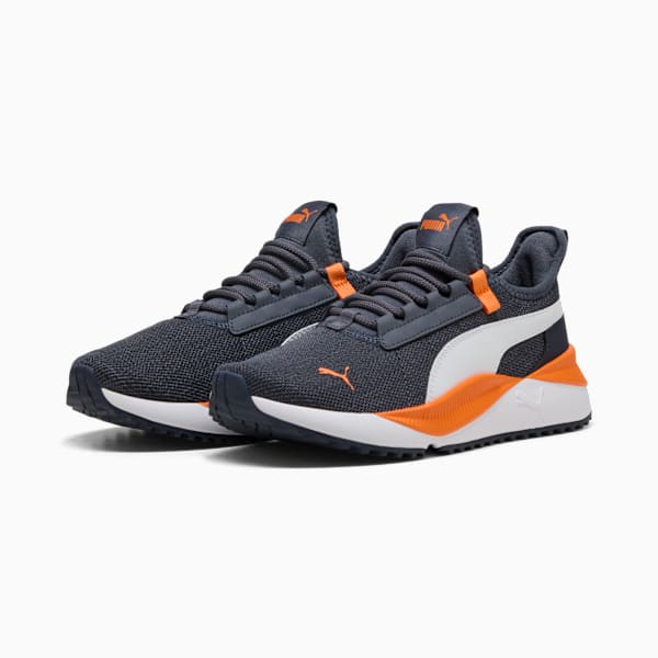Tenis juveniles Pacer Easy Street, Galactic Gray-PUMA White-Orange Glo, extralarge