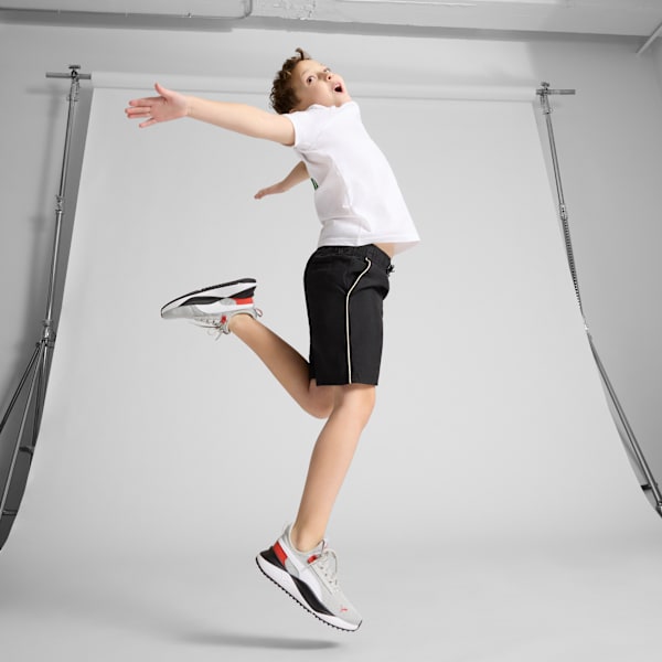 Pacer Easy Street Sneakers Big Kids, Cool Light Gray-PUMA White-Red Fire, extralarge
