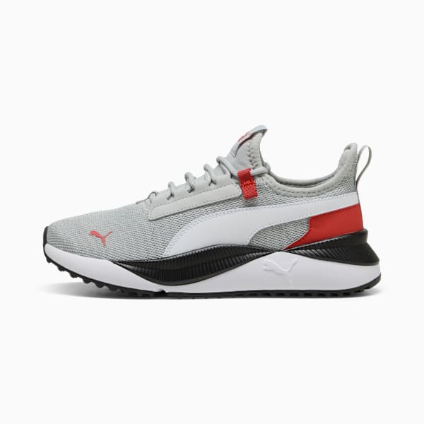 Pacer Easy Street Sneakers Big Kids, Cool Light Gray-PUMA White-Red Fire, extralarge