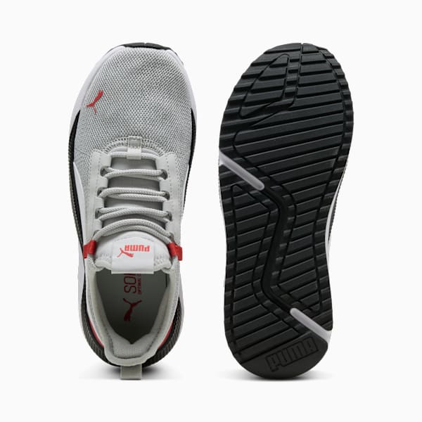 Pacer Easy Street Sneakers Big Kids, Cool Light Gray-PUMA White-Red Fire, extralarge