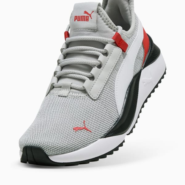 Pacer Easy Street Sneakers Big Kids, Cool Light Gray-PUMA White-Red Fire, extralarge