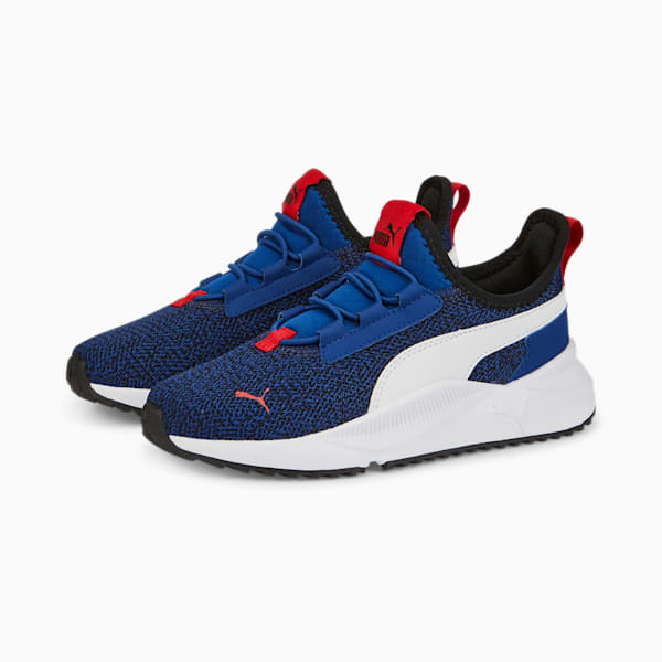 Pacer Easy Street AC Little Kids' Shoes, Blazing Blue-Puma White-High Risk Red, extralarge