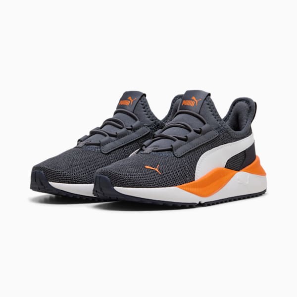Pacer Easy Street AC Little Kids' Shoes, Galactic Gray-PUMA White-Orange Glo, extralarge