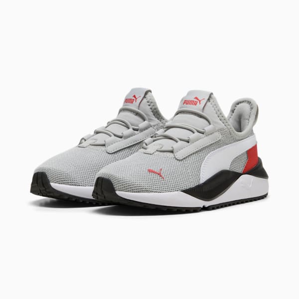 Pacer Easy Street AC Little Kids' Shoes, Cool Light Gray-PUMA White-Red Fire, extralarge