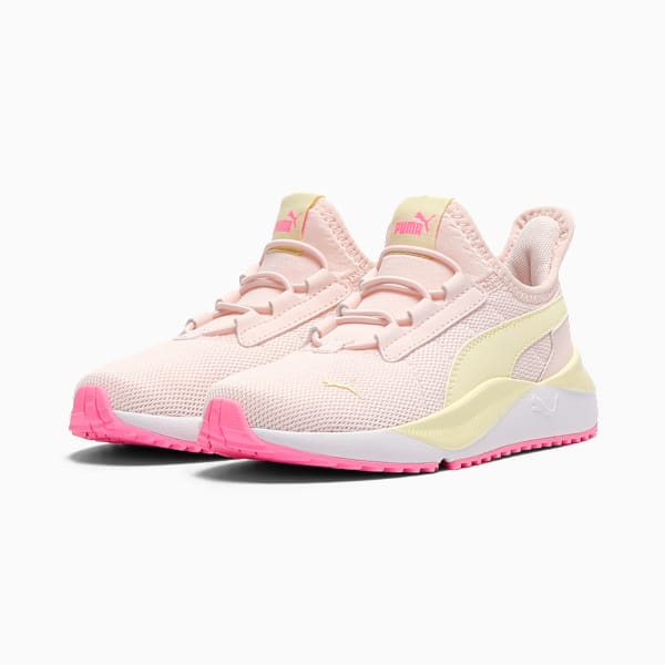 Pacer Easy Street Little Kids' Easy On Sneakers, Jasmine Flower-Gold Moon-Pink Pixel, extralarge