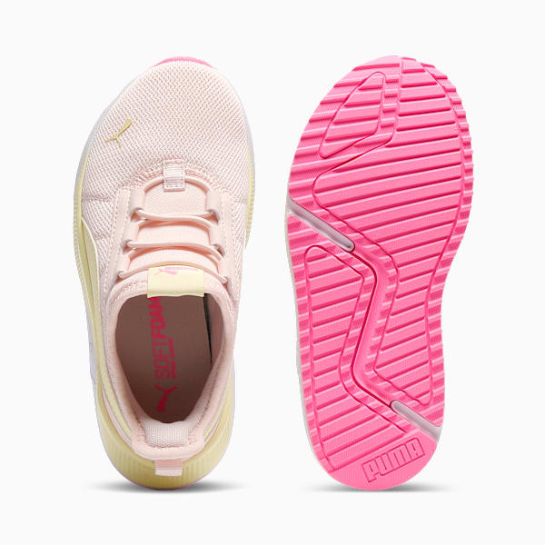 Pacer Easy Street Little Kids' Easy On Sneakers, Jasmine Flower-Gold Moon-Pink Pixel, extralarge