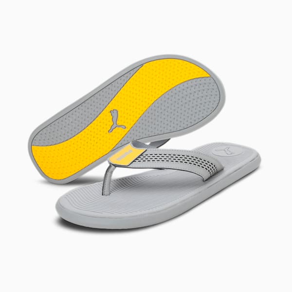 PUMA x one8 Stark V3 Men's Flip-Flops, Quarry-Spectra Yellow, extralarge-IND