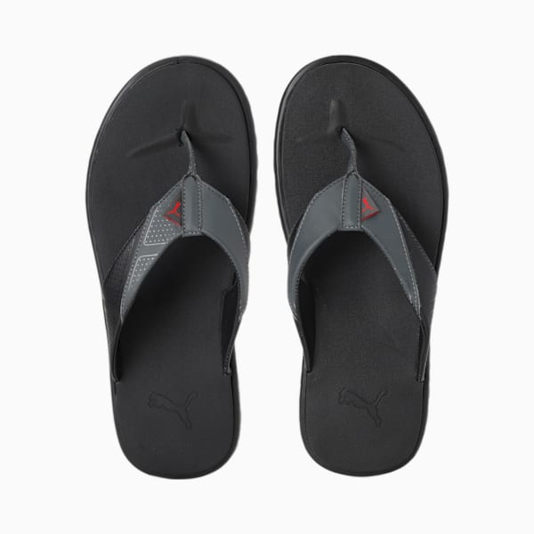 Galaxy Comfort V2  Unisex Flip Flops, Puma Black-Dark Shadow-High Risk Red, extralarge-IND