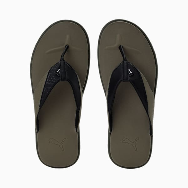Galaxy Comfort V2  Flip Flops, Burnt Olive-Puma Black, extralarge-IND
