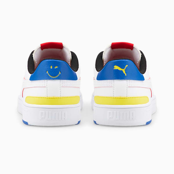 PUMA x SMILEYWORLD Serve Pro Sneakers Big Kids, Puma White-High Risk Red-Royal Blue-Vibrant Yellow