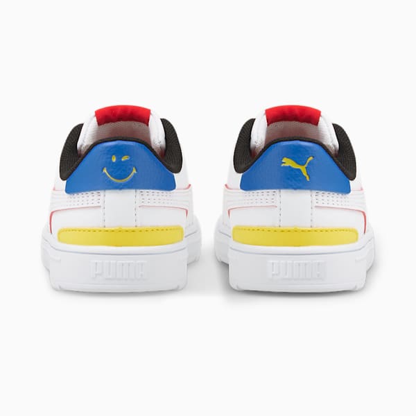 PUMA x SMILEYWORLD Serve Pro Toddlers' Shoes, Puma White-High Risk Red-Royal Blue-Vibrant Yellow