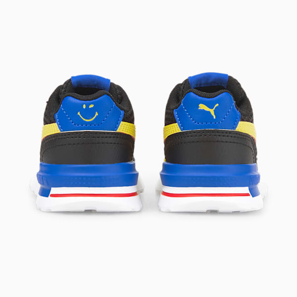 PUMA x SMILEYWORLD Graviton Toddlers' Shoes, Puma Black-Vibrant Yellow-Puma Royal-High Risk Red, extralarge