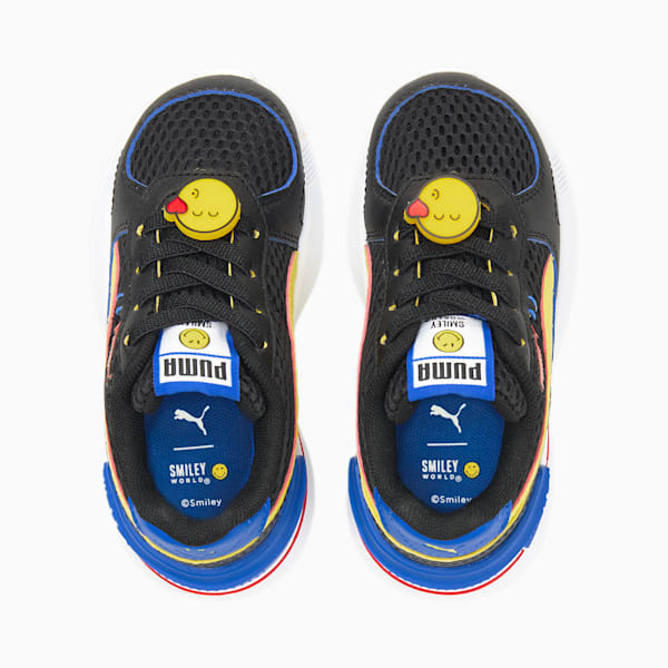 PUMA x SMILEYWORLD Graviton Toddlers' Shoes, Puma Black-Vibrant Yellow-Puma Royal-High Risk Red, extralarge